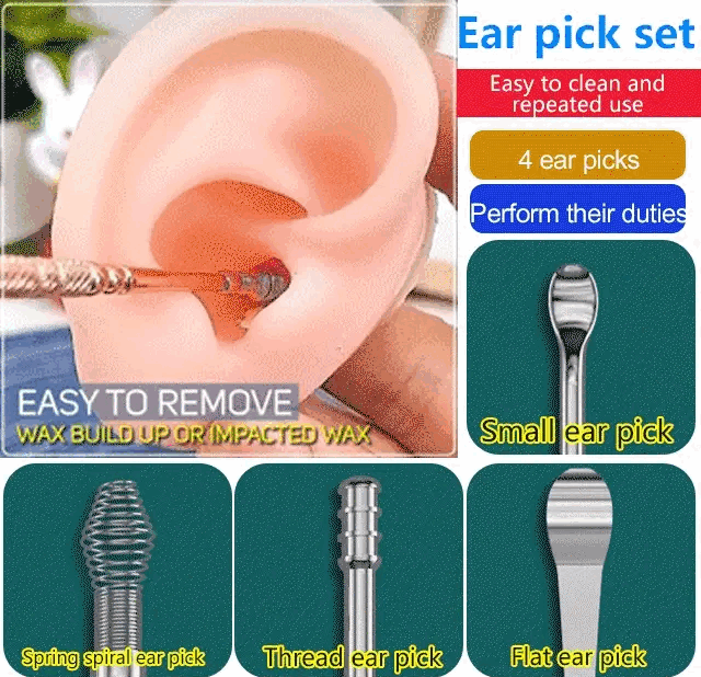 ✨Stainless steel ear scoop set(6 in 1)