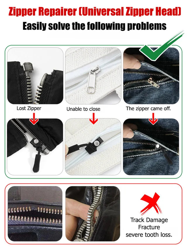 Removable zipper repairer