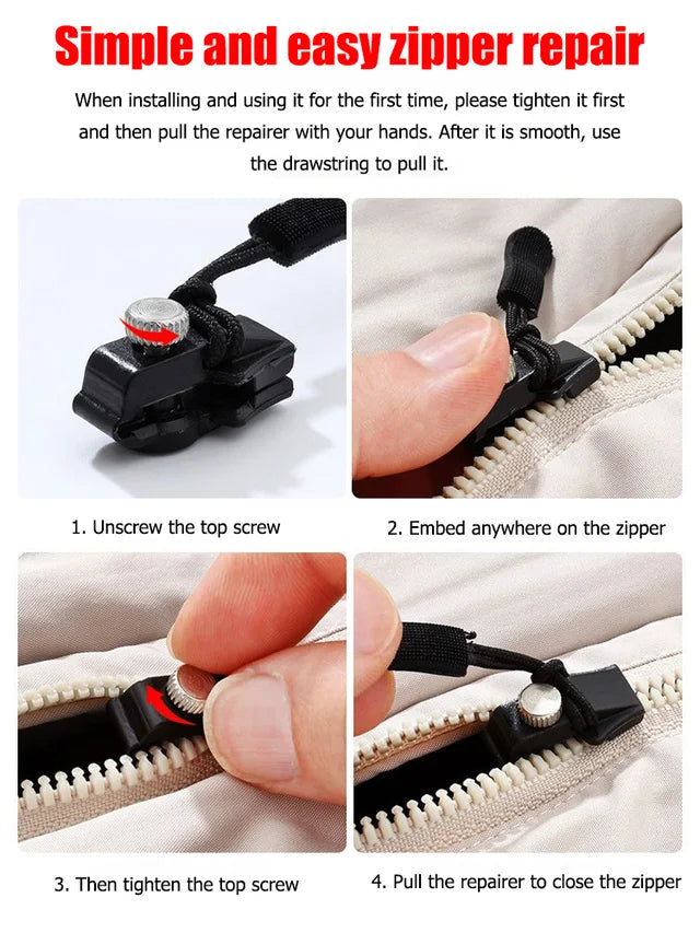 Removable zipper repairer