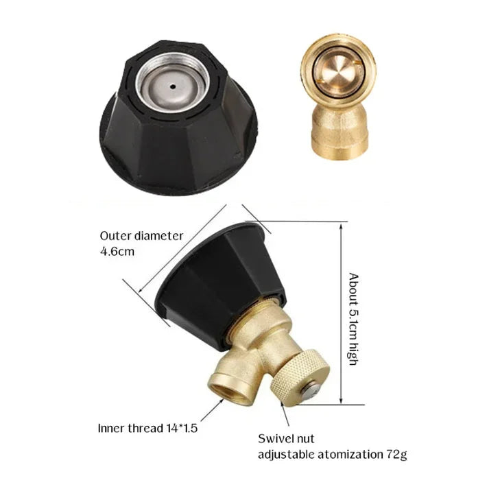 High pressure atomizing nozzle adjustable fine atomization