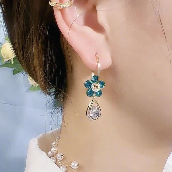 Fashion Flower Crystal Earrings-Buy 2 Pairs Get Extra Discount!