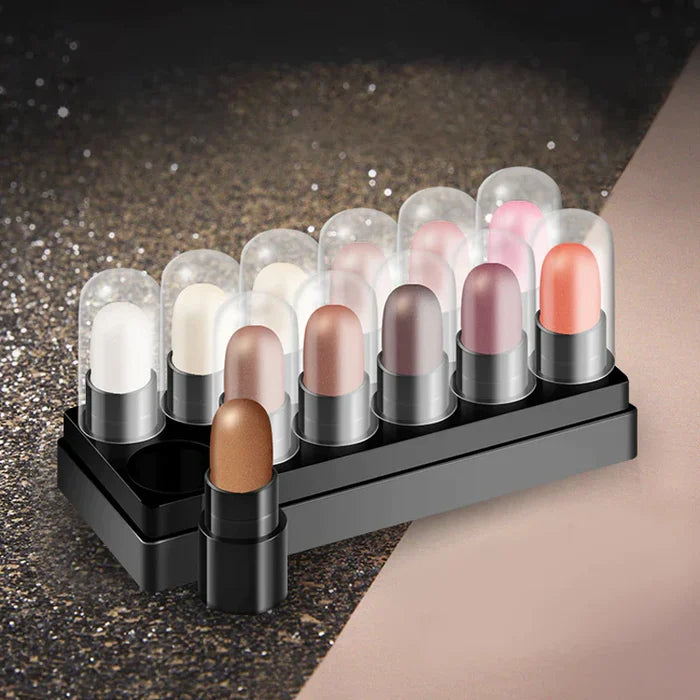 12 Colors Eyeshadow Pencil Set Waterproof Long Lasting Glitter Shimmer Highlighter
