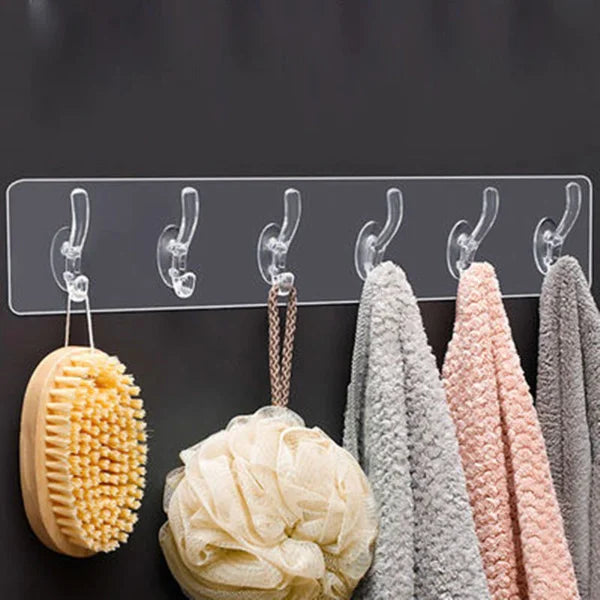 (🎉49% OFF) Multifunctional Transparent 6 Hooks ⚡