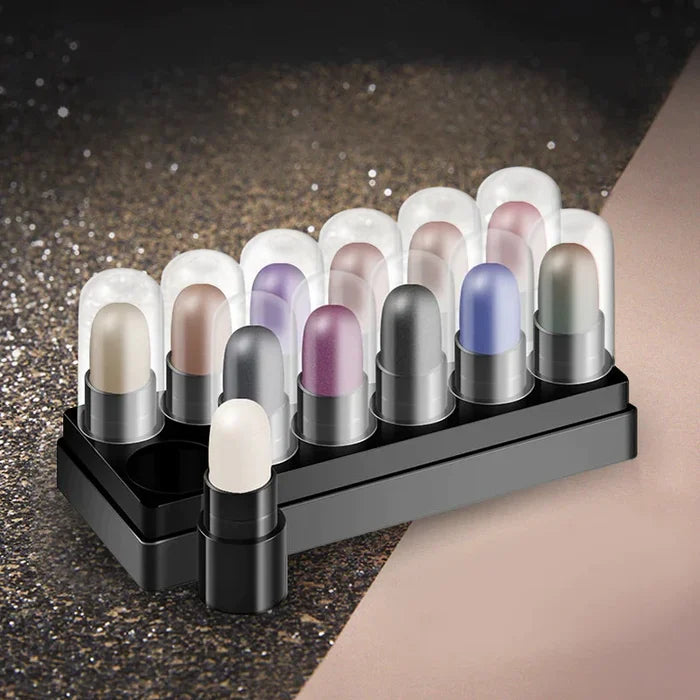 12 Colors Eyeshadow Pencil Set Waterproof Long Lasting Glitter Shimmer Highlighter