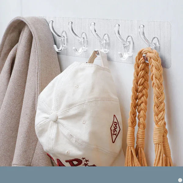 (🎉49% OFF) Multifunctional Transparent 6 Hooks ⚡