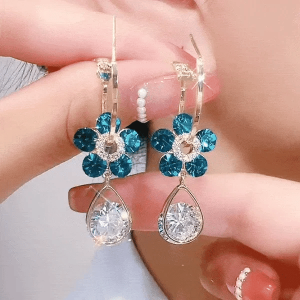 Fashion Flower Crystal Earrings-Buy 2 Pairs Get Extra Discount!