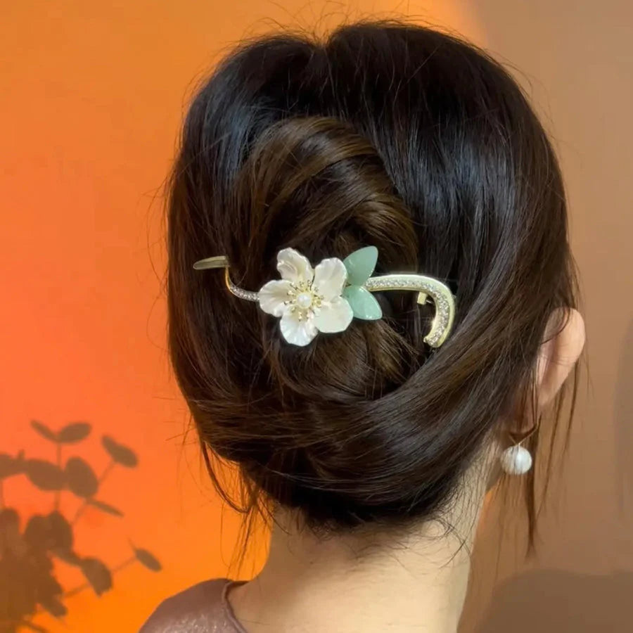 Coil Hair Pearl Arc Spring Hair Clip