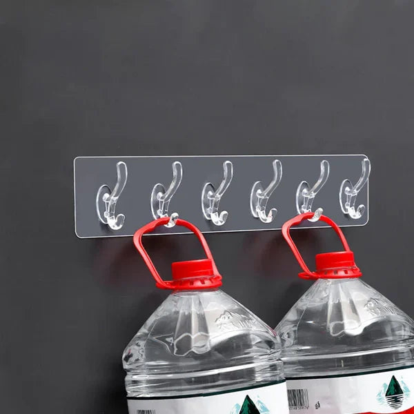 (🎉49% OFF) Multifunctional Transparent 6 Hooks ⚡