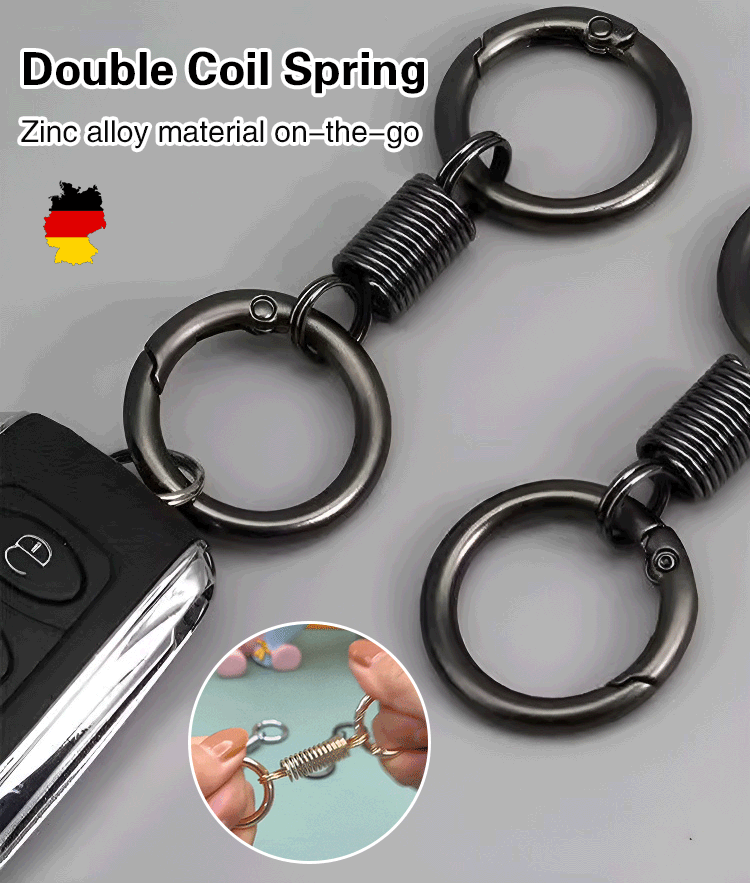 Spring Double Circle Keychain🔥Buy 1 Free 1