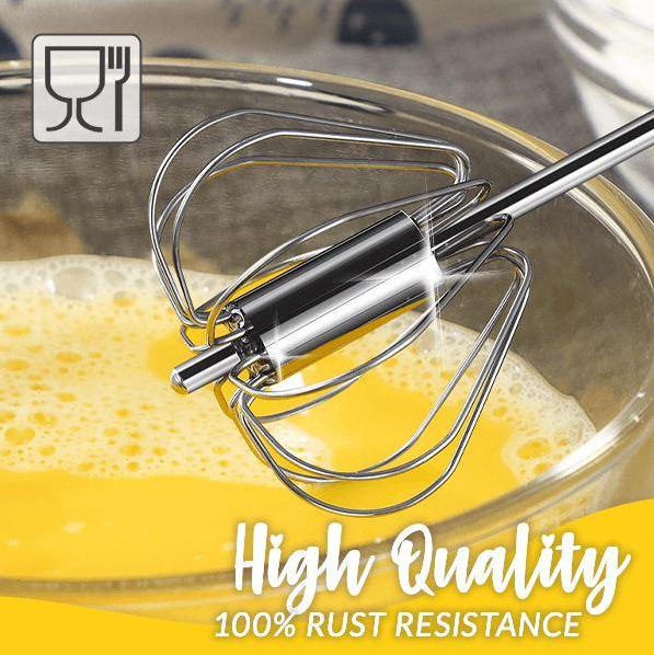 ✨Kicthen Hot Sale-Stainless Steel Semi-Automatic Whisk(Buy 1 Get 1 Free)