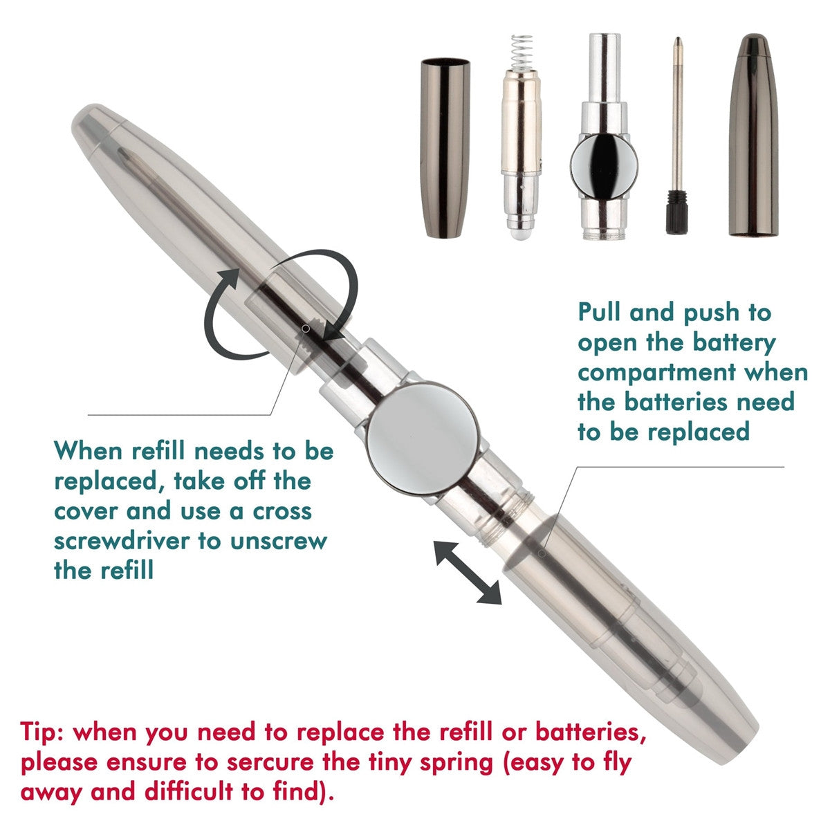 Flash Spinning Ballpoint Pen