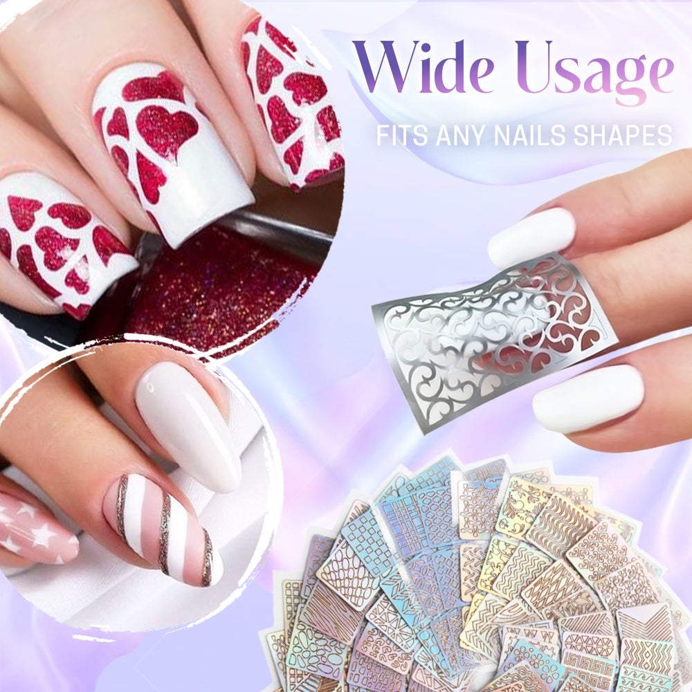 Galaxy Nail Art Stencil Sticker (24 pcs/set-144 Styles)