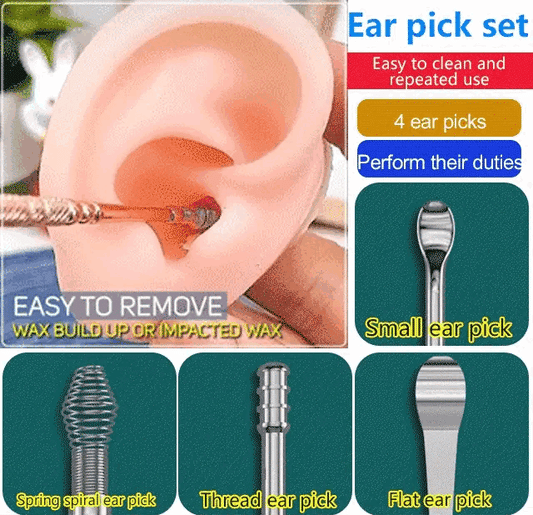✨Stainless steel ear scoop set（6 in 1）
