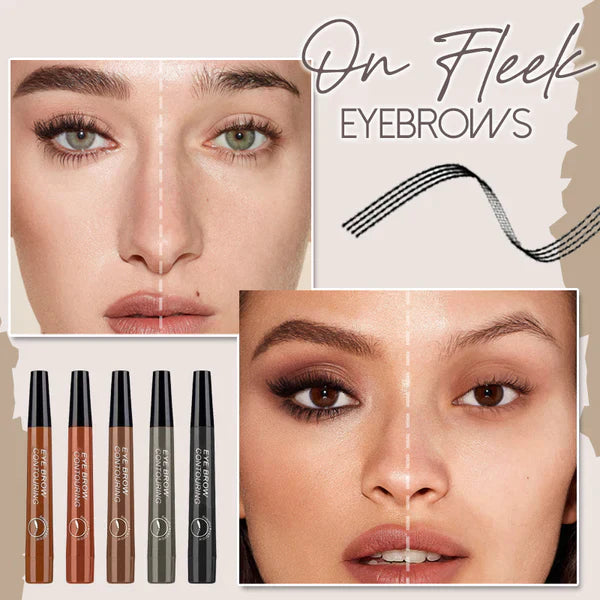 Waterproof and sweat-proof four-pronged eyebrow pencil🎁Buy 1 Free 1