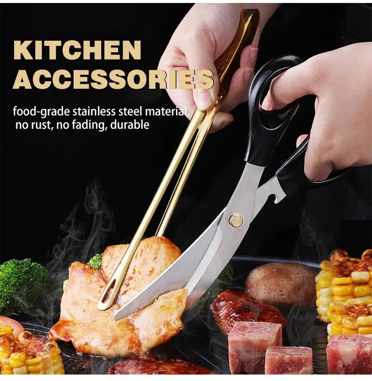 Korean Stainless Steel BBQ Tongs