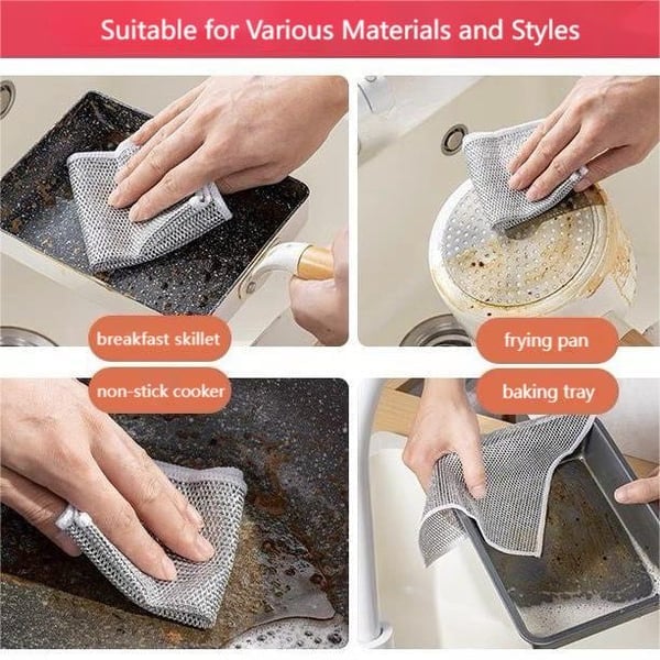 3PCS Double Stainless Steel Scrubber