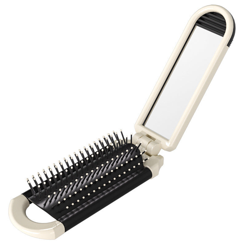 Mini folding mirror comb