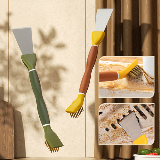 Multifunctional two-in-one kitchen cleaning brush