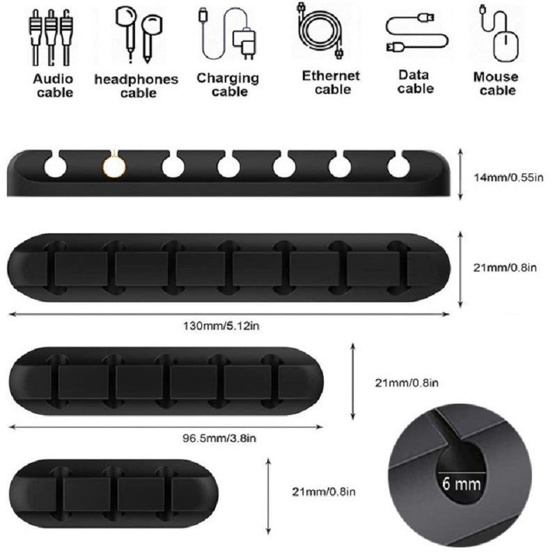 Self-adhesive Non-marking Data Cable Organizaer