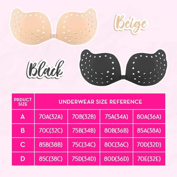 Adhesive Strapless Backless Invisible Push Up Bra