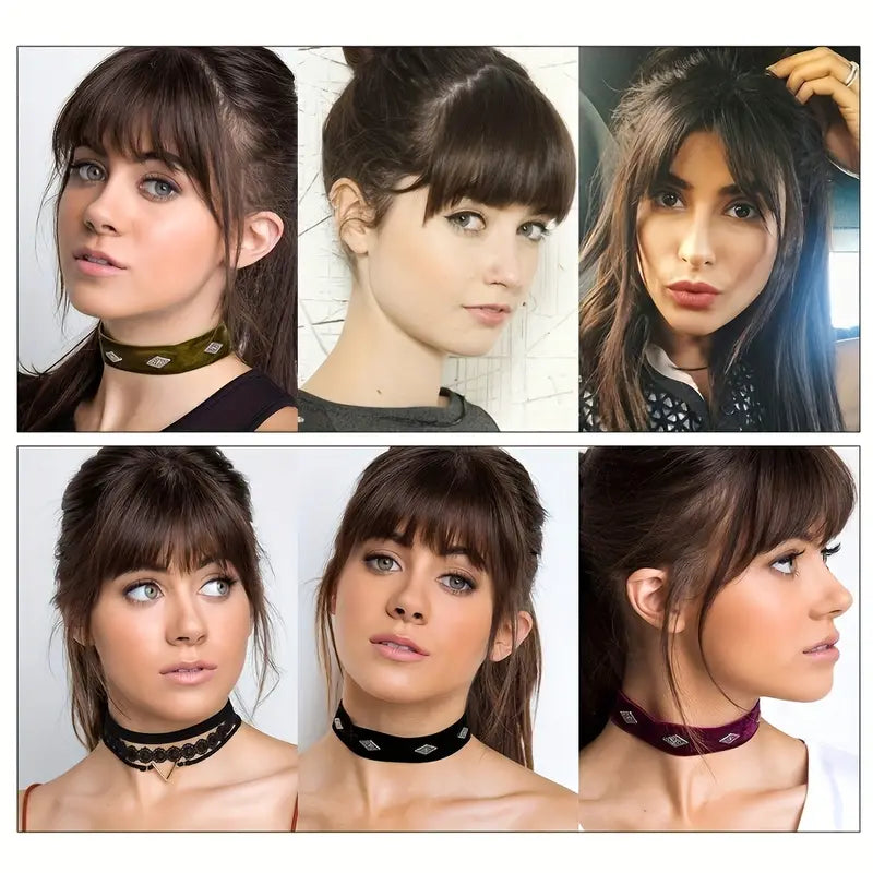 🔥Synthetic 3D Clip-In Bangs Hair Extensions Fringe