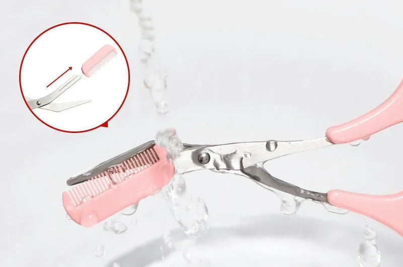 🔥Last Day 47%OFF🔥✂️Eyebrow Scissors With Comb＆Free Gift Eyebrow Trimmer🌙