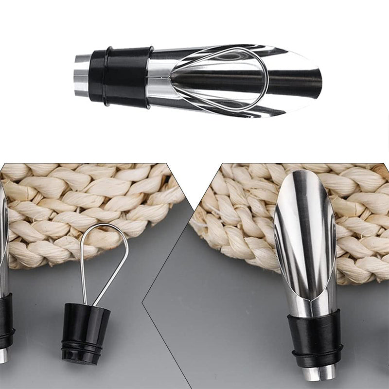 Stainless steel wine stopper