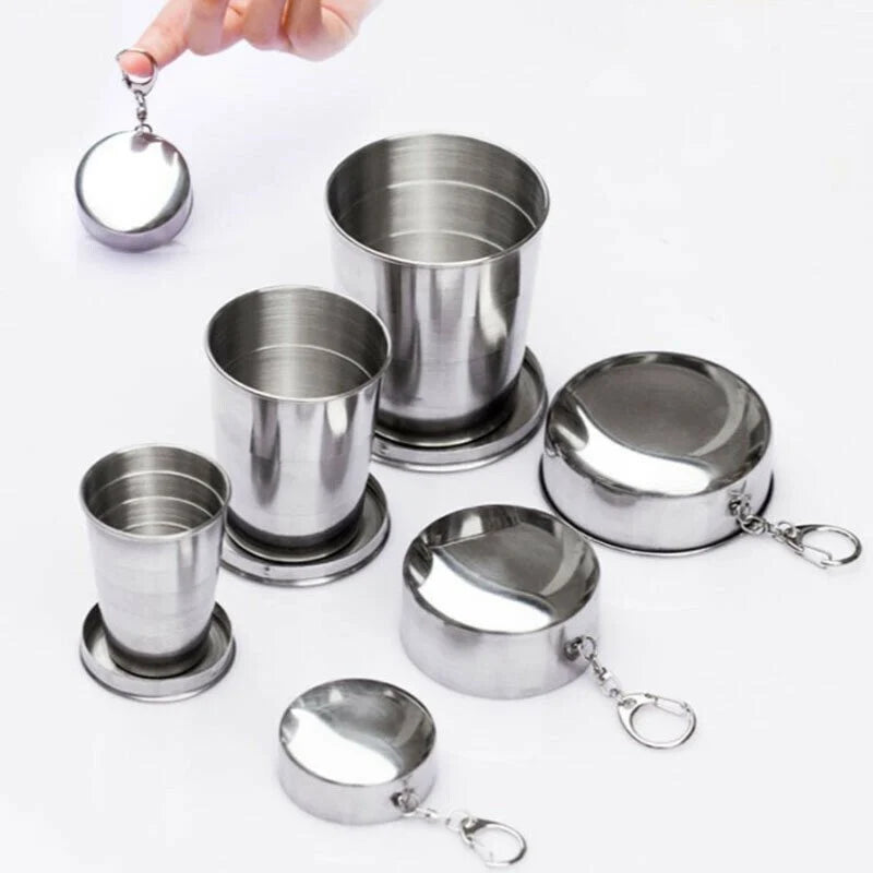 🔥HOT SALE🔥Stainless Steel Telescopic Cup Portable Outdoor Travel Camping Folding Cup