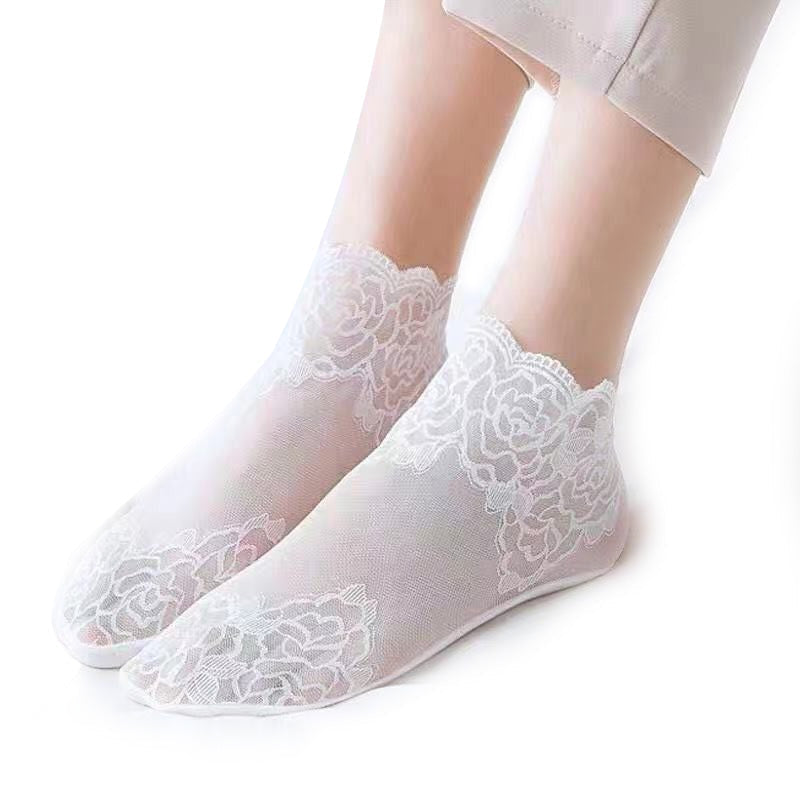 Ladies Fashion Lace Socks🌹(Buy 1 Free 1)