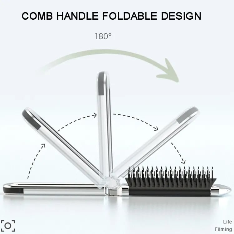 🔥 Travel folding mirror hair brush