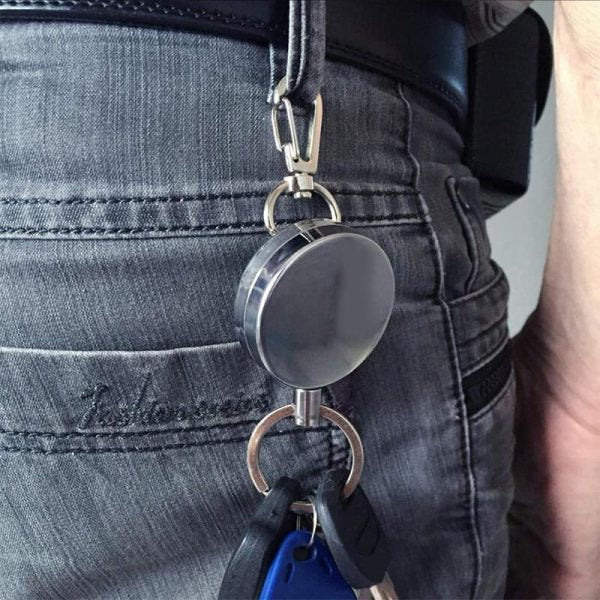 Retractable Keychain With Belt Clip