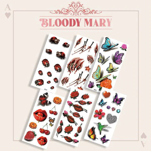 3D Tattoo Stickers (6 Pcs/Set)